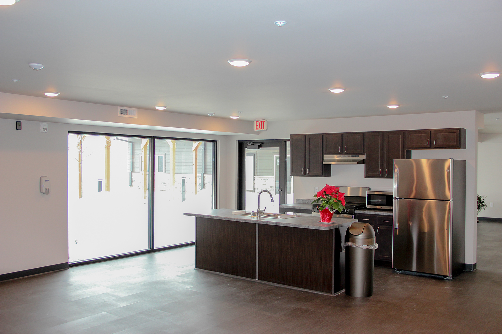 Common Area Kitchen at Prairie Haus Apartments