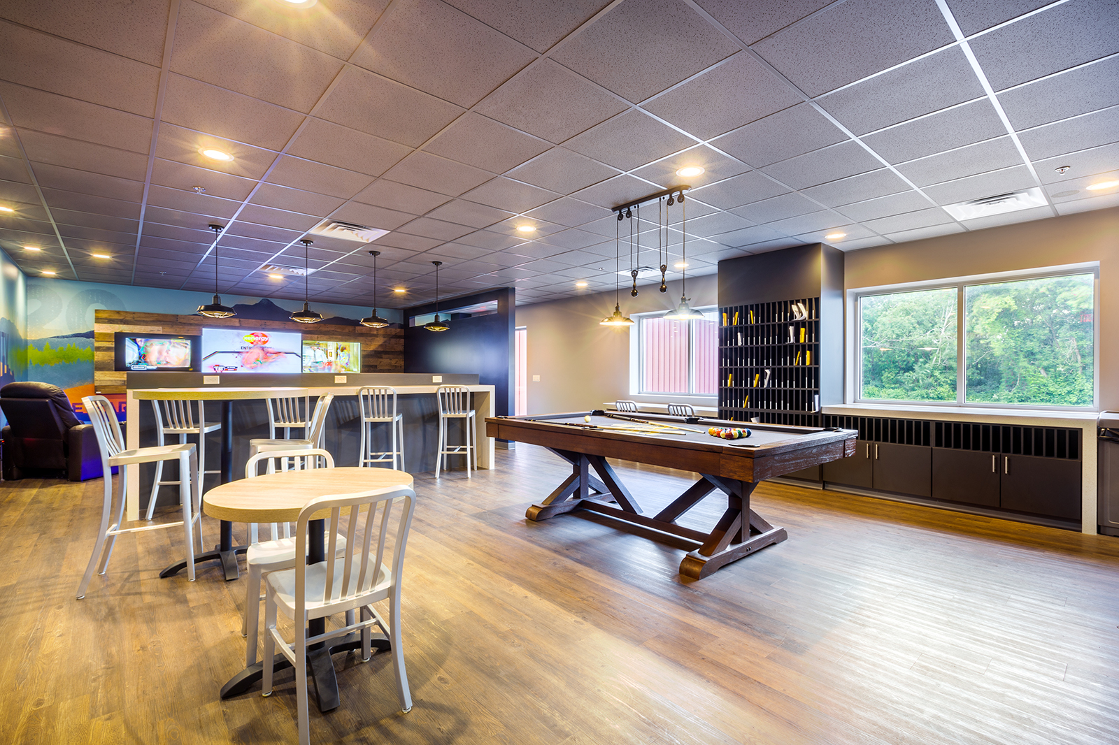 Lounge Area with Pool Table at BCP Transportation