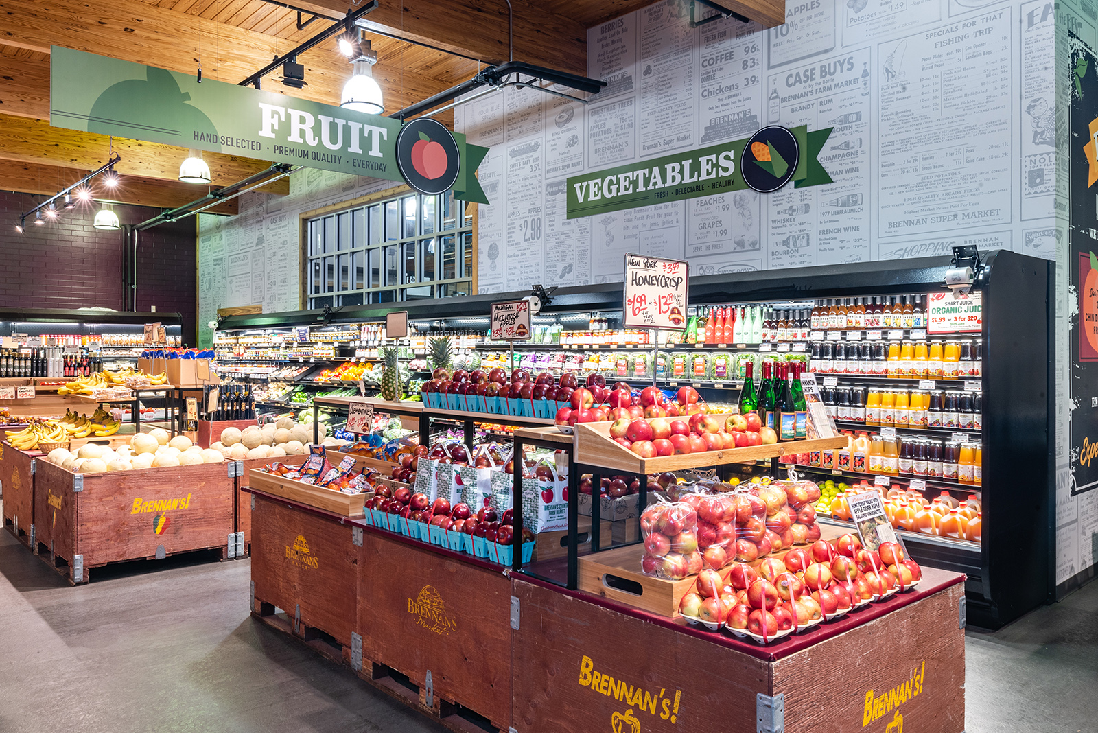 Vegetable Grocery Section at Brennan's Cellars