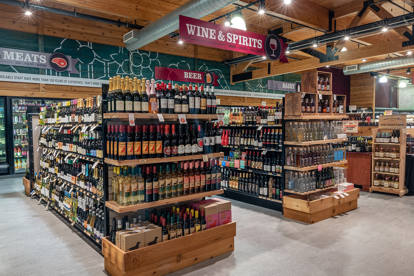 Wine and Spirits Grocery Section at Brennan's Cellars