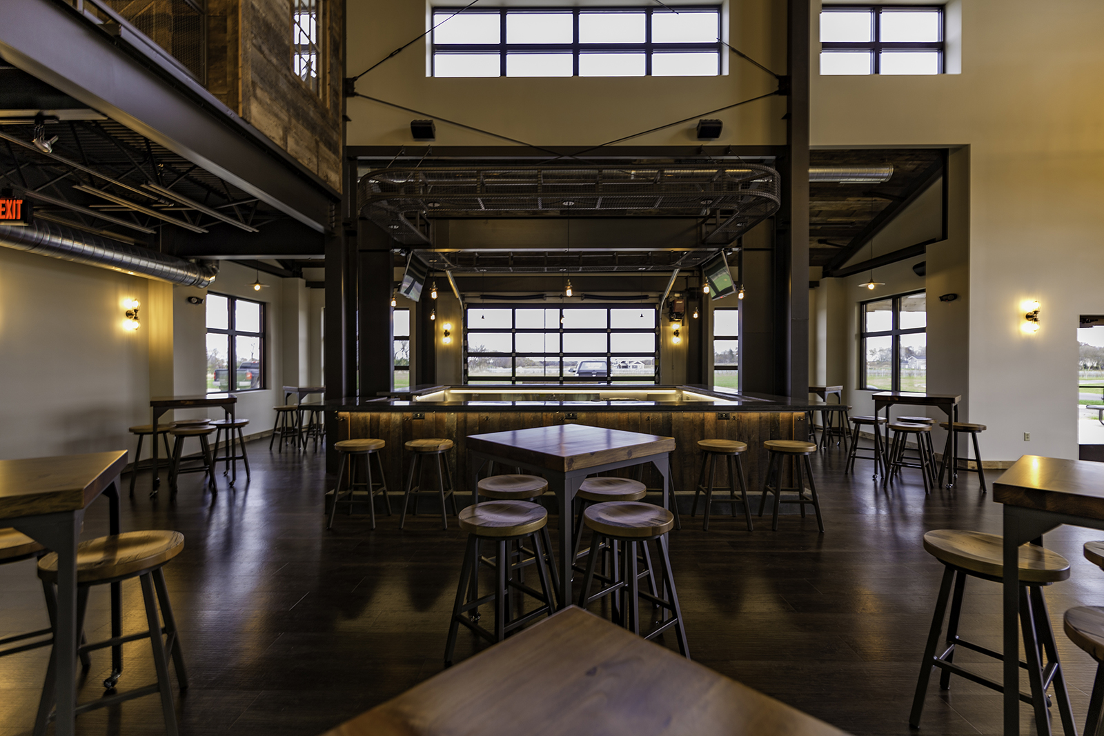 Bar and Seating Alternate View at Dancing Goat Distillery