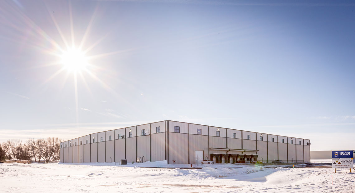 Exterior of Metal Building at Vintage Parts