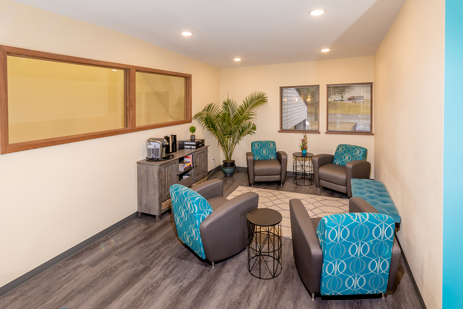 Coffee Lounging Area at Dustin Maher Fitness