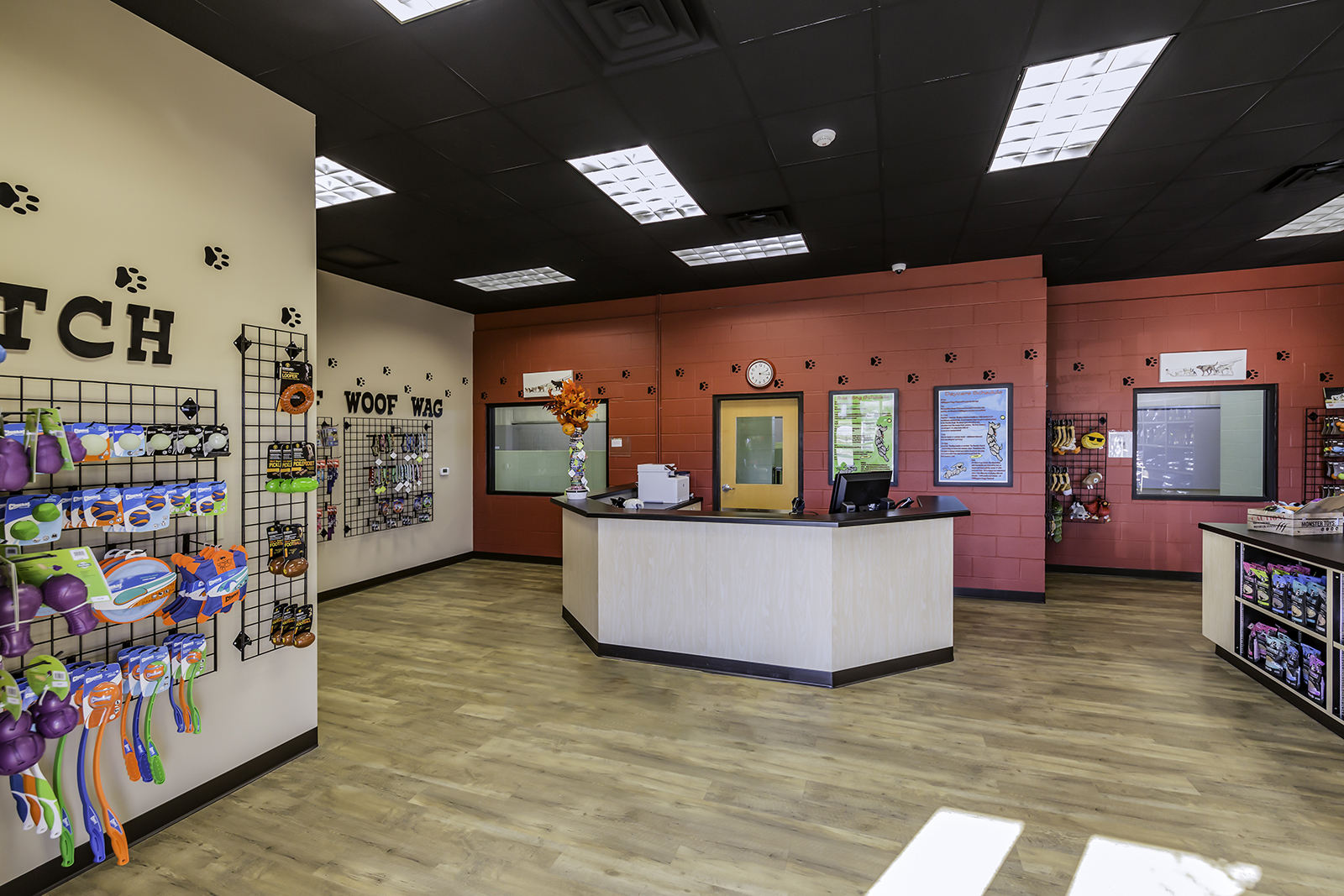 Lobby and Front Desk at Tailwaggers Doggy Daycare