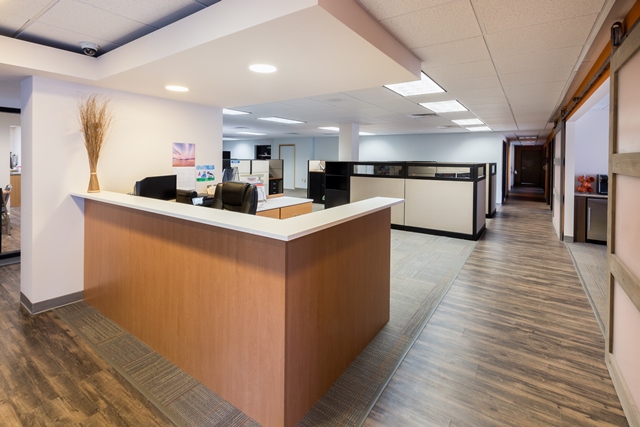 Lobby and Front Desk Area at Integral Building Systems